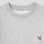Maison Kitsune Men Fox Head Patch Regular Sweatshirt - Light Grey Melange