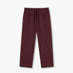 JAJU Flannel Pajama Set – Dark Burgundy