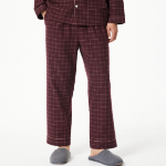 JAJU Flannel Pajama Set – Dark Burgundy