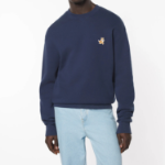 Maison Kitsune Men Speedy Fox Patch Comfort Sweatshirt - Ink Blue