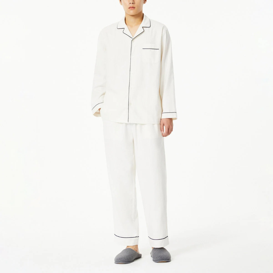 JAJU Flannel Pajama Set – Cream