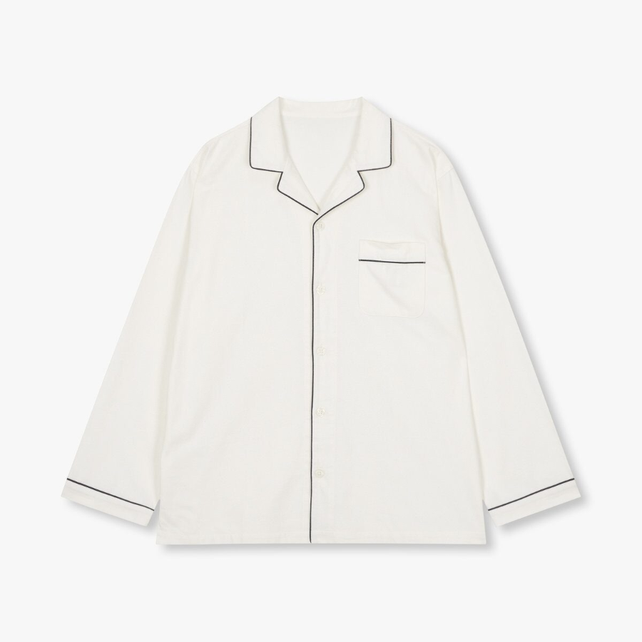 JAJU Flannel Pajama Set – Cream