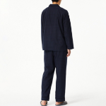 JAJU Flannel Pajama Set – Light Navy