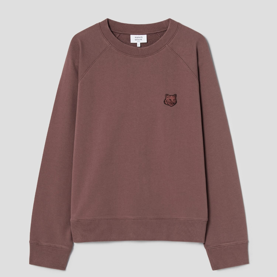 Maison Kitsune Men Bold Fox Head Patch Oversize Sweatshirt - Brunette