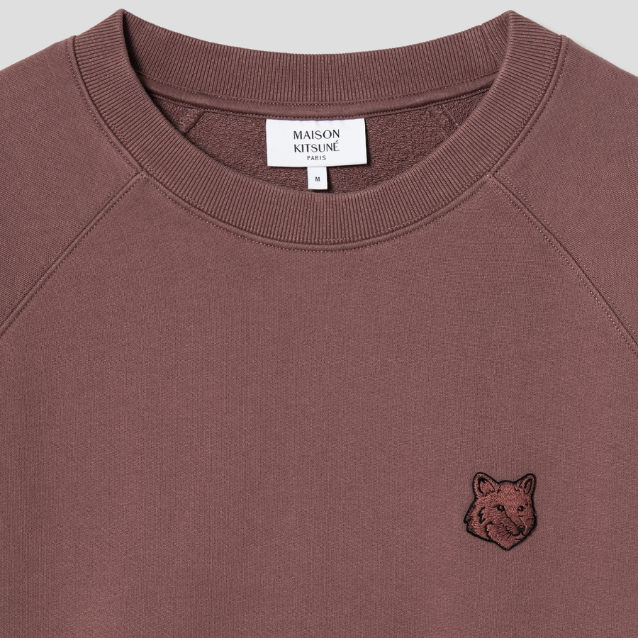 Maison Kitsune Men Bold Fox Head Patch Oversize Sweatshirt - Brunette