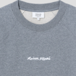 Maison Kitsune Men Maison Kitsune Embroidery Oversize Raglan Sweatshirt - Medium Grey Melange