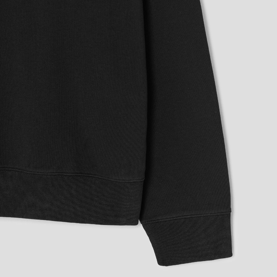 Maison Kitsune Men Maison Kitsune Embroidery Oversize Raglan Sweatshirt - Black