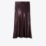 TORY BURCH Satin Skirt – Deep Garnet