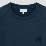 Maison Kitsune Men Tonal Fox Head Patch Oversize Raglan Sweatshirt - Deep Navy