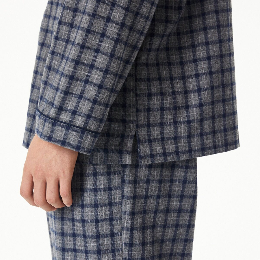 JAJU Flannel Pajama Set – Dark Grey