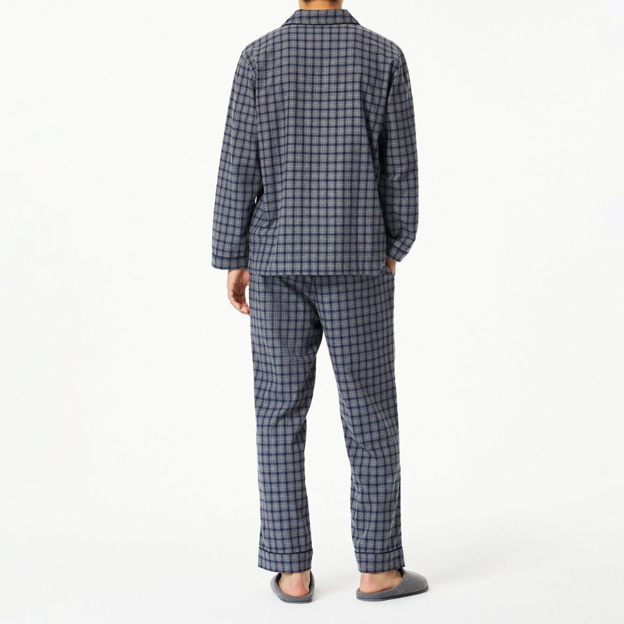 JAJU Flannel Pajama Set – Dark Grey