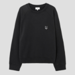 Maison Kitsune Men Bold Fox Head Patch Oversize Sweatshirt - Black