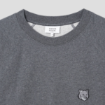 Maison Kitsune Men Bold Fox Head Patch Oversize Sweatshirt - Dark Grey Melange