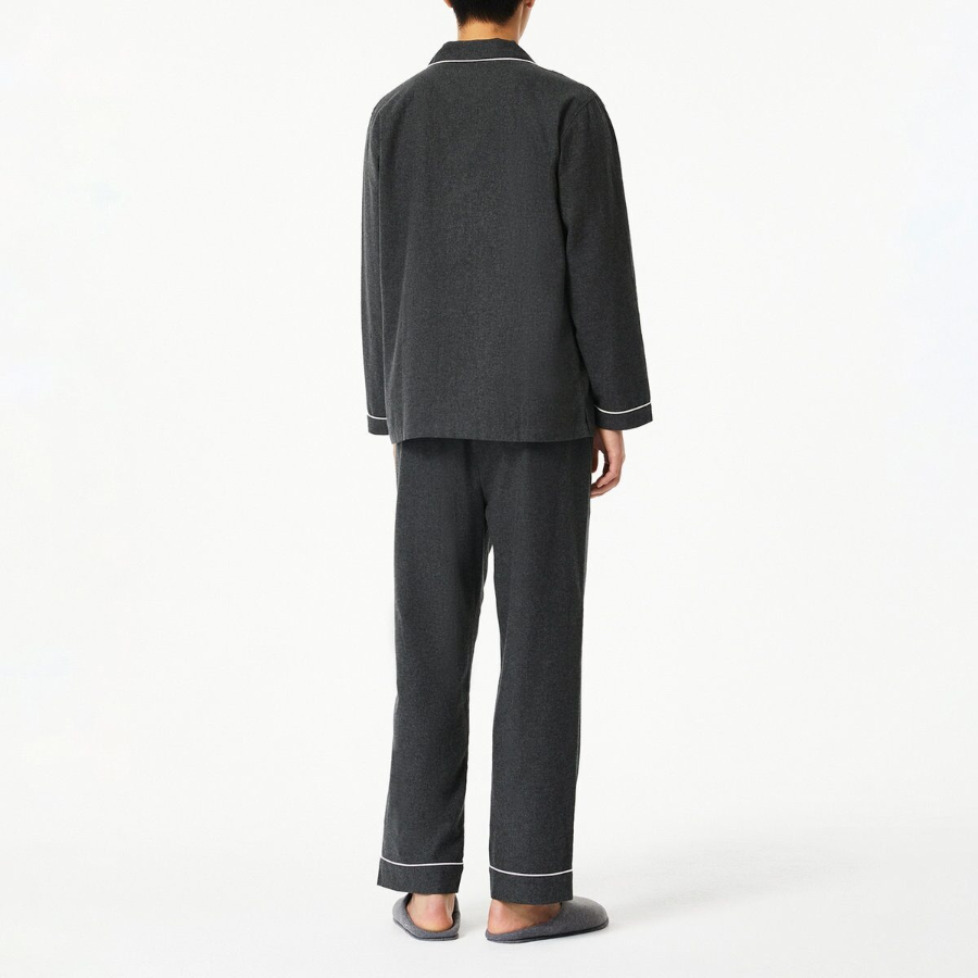 JAJU Flannel Pajama Set – Charcoal