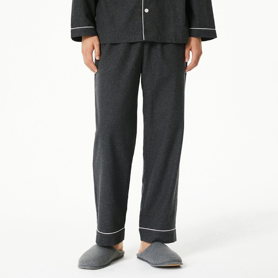 JAJU Flannel Pajama Set – Charcoal