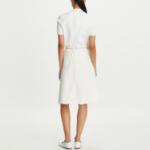 TORY BURCH Denim Deconstructed Skirt – Chalk