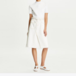TORY BURCH Denim Deconstructed Skirt – Chalk