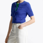 TOMMY HILFIGER [Official Headquarters] [Online Exclusive] Cable Short Sleeve Cardigan