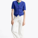 TOMMY HILFIGER [Official Headquarters] [Online Exclusive] Cable Short Sleeve Cardigan