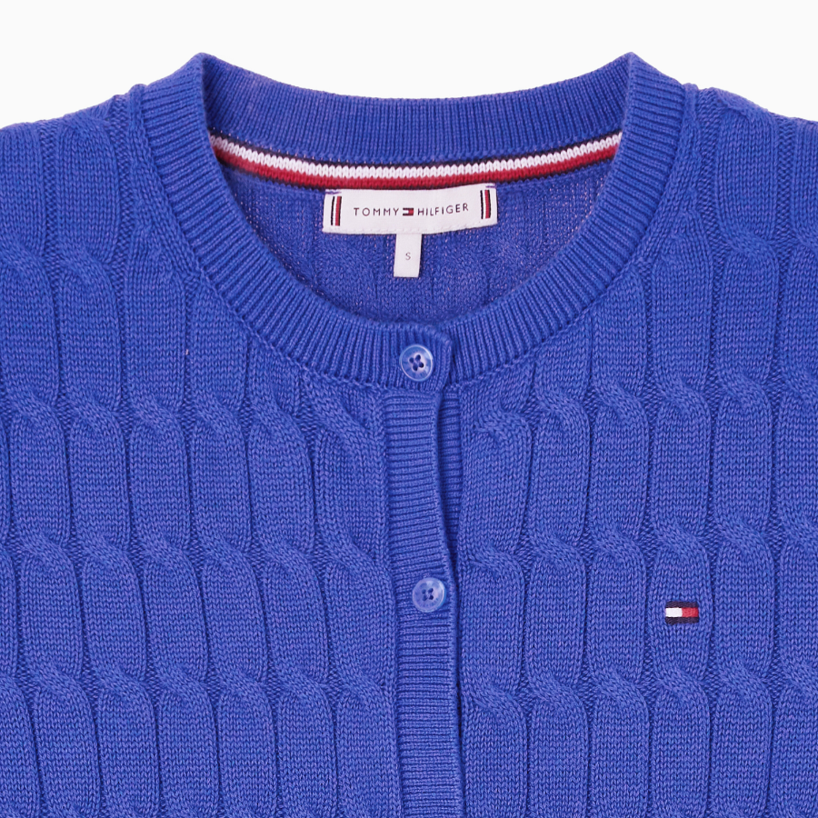 TOMMY HILFIGER [Official Headquarters] [Online Exclusive] Cable Short Sleeve Cardigan