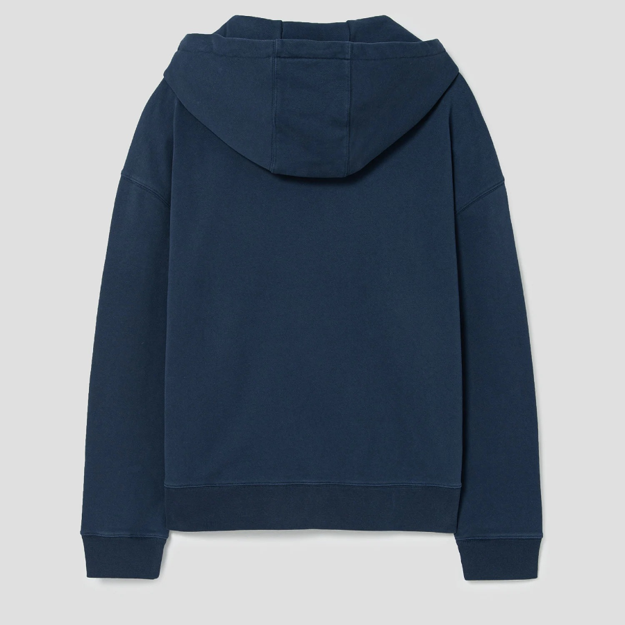 Maison Kitsune Men Tonal Fox Head Patch Oversize Hoodie - Deep Navy