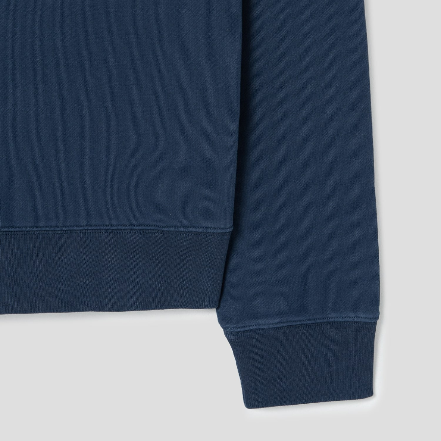 Maison Kitsune Men Tonal Fox Head Patch Oversize Hoodie - Deep Navy