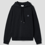 Maison Kitsune Men Tonal Fox Head Patch Oversize Hoodie - Black