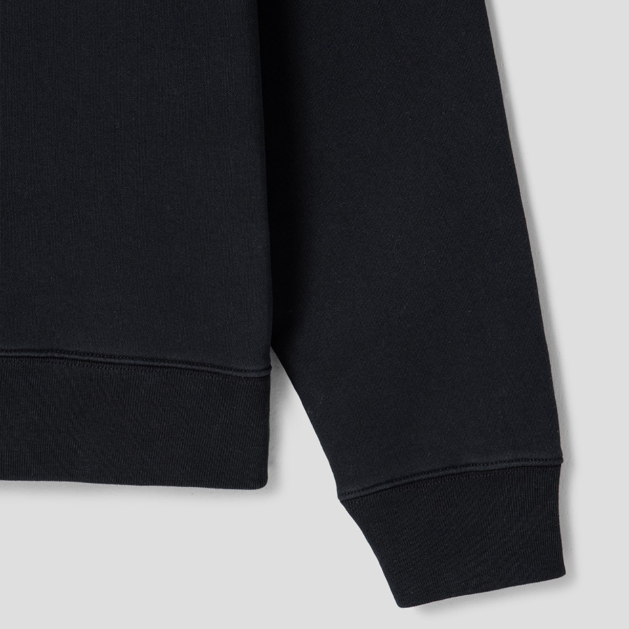 Maison Kitsune Men Tonal Fox Head Patch Oversize Hoodie - Black