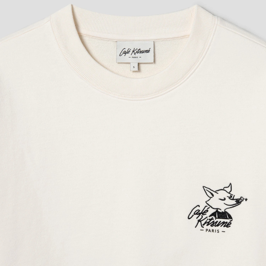 Maison Kitsune Unisex Cafe Kitsune Fox Relax Sweatshirt - Tapioca