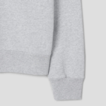 Maison Kitsune Men Fox Head Patch Comfort Half Zip Sweatshirt - Light Grey Melange