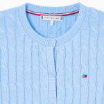 TOMMY HILFIGER [Official Headquarters] Cable Short Sleeve Cardigan