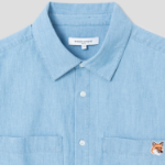 Maison Kitsune Men Relaxed Short Sleeve Shirt - Indigo