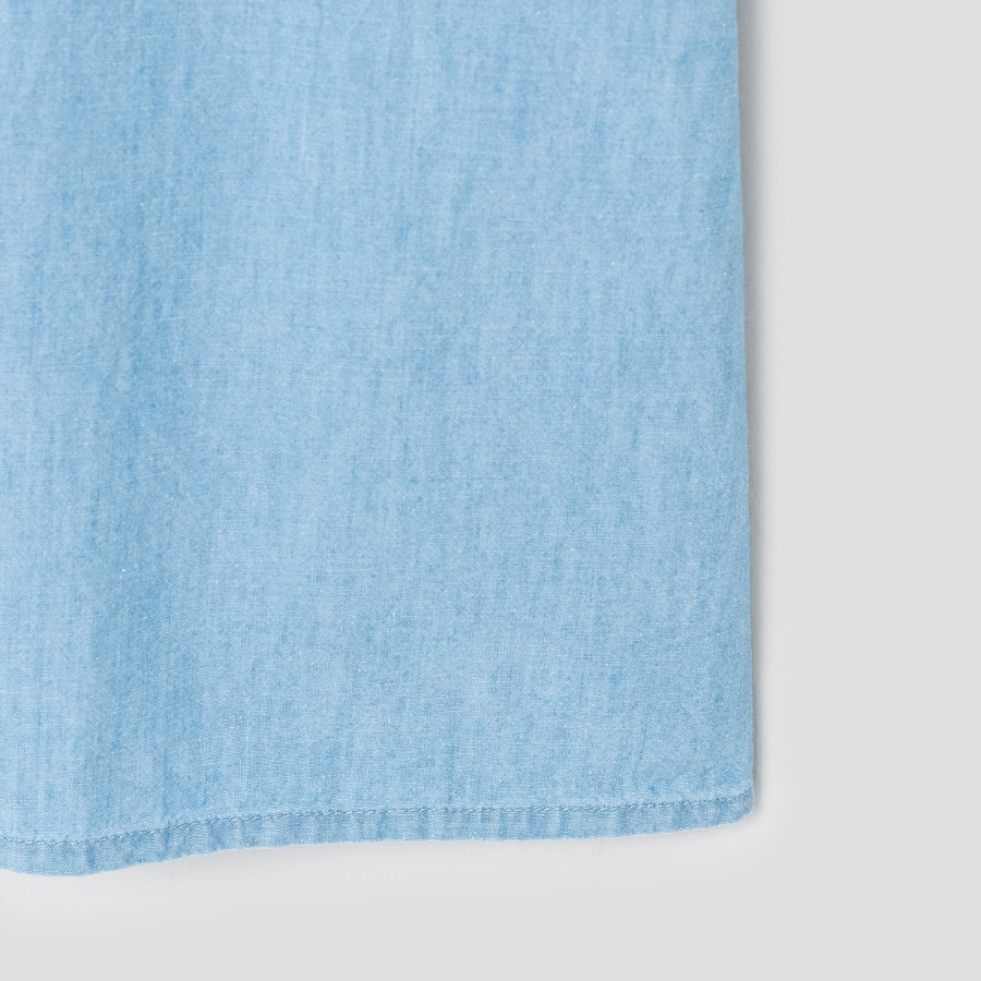 Maison Kitsune Men Relaxed Short Sleeve Shirt - Indigo