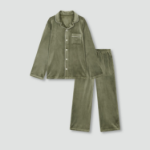 JAJU Mink Fleece Pajama Set – Khaki