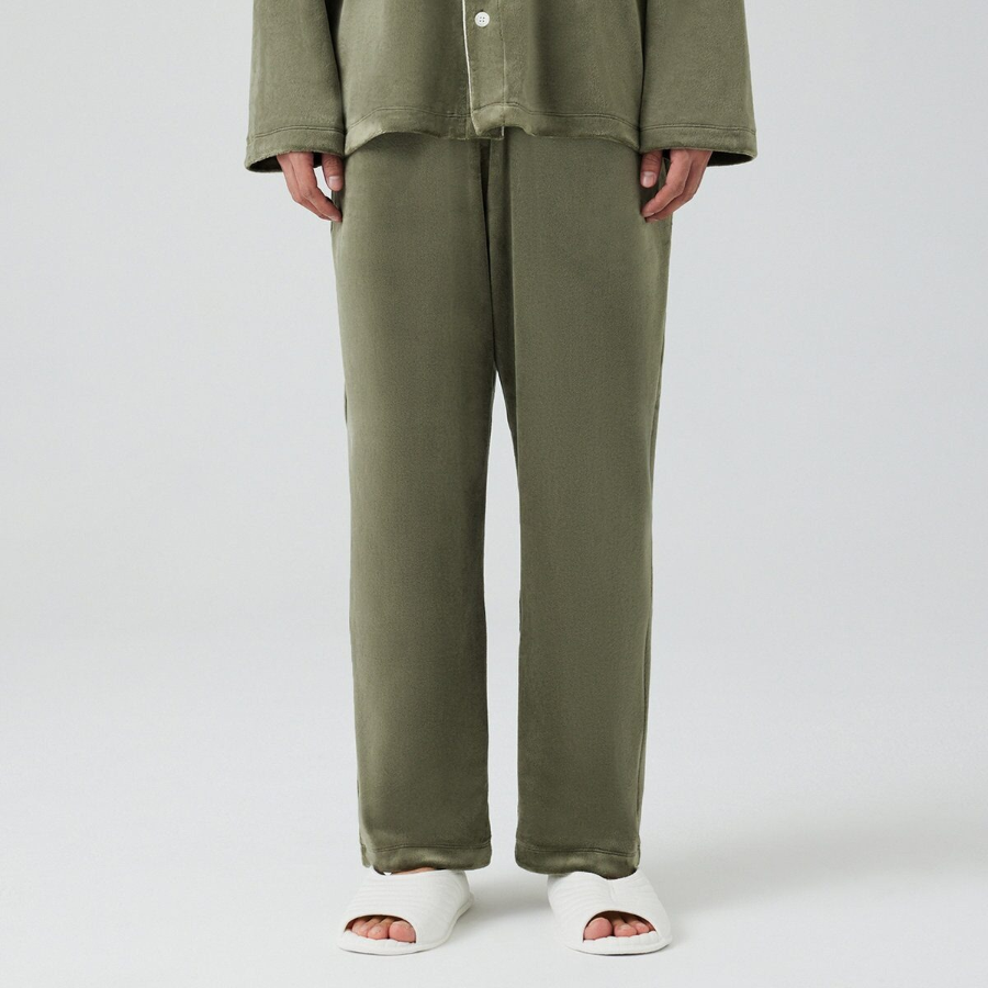 JAJU Mink Fleece Pajama Set – Khaki