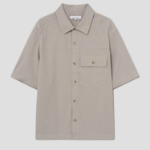 Maison Kitsune Men Short Sleeve Overshirt - Truffle