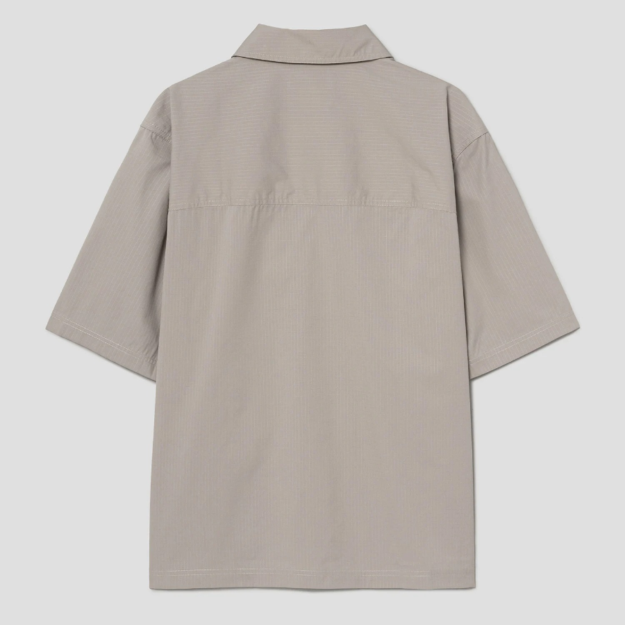 Maison Kitsune Men Short Sleeve Overshirt - Truffle