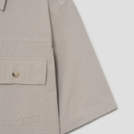 Maison Kitsune Men Short Sleeve Overshirt - Truffle