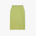 TORY BURCH Jacquard Sweater Skirt – Light Green