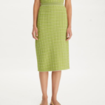 TORY BURCH Jacquard Sweater Skirt – Light Green