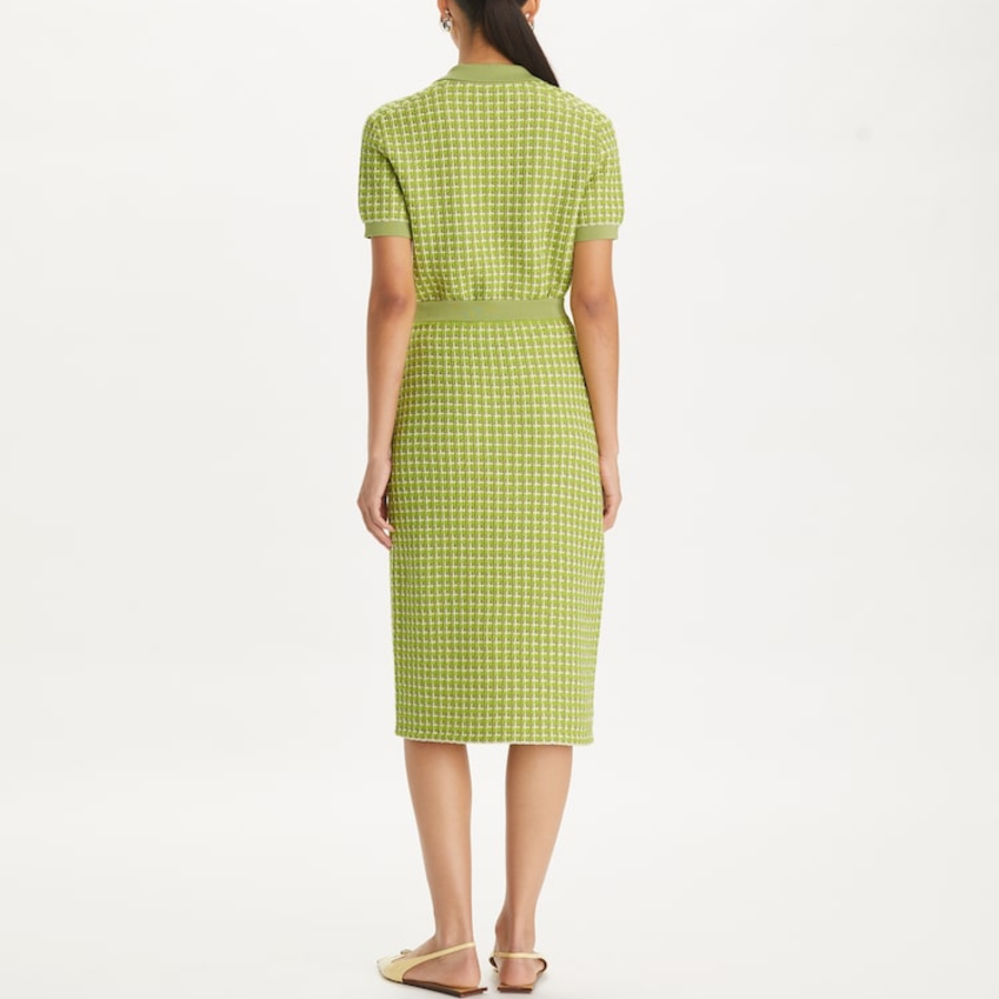 TORY BURCH Jacquard Sweater Skirt – Light Green