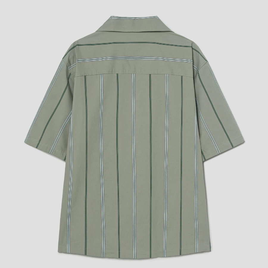 Maison Kitsune Men Resort Shirt - Vert-De-Gris