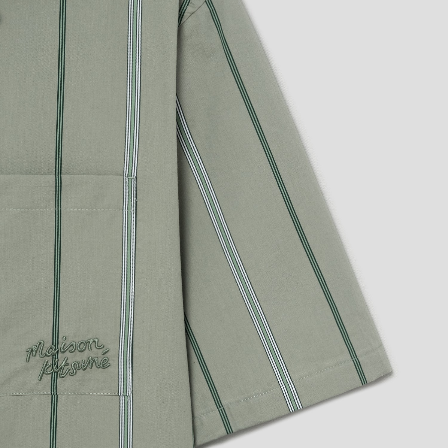 Maison Kitsune Men Resort Shirt - Vert-De-Gris