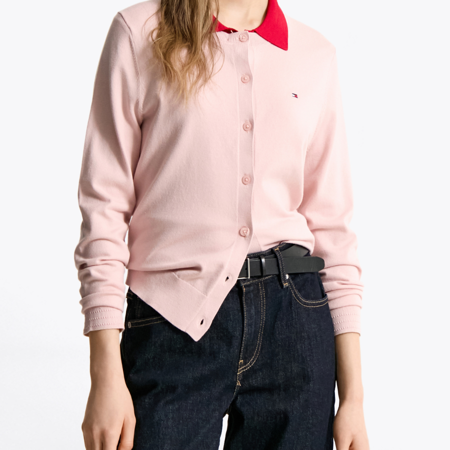 TOMMY HILFIGER [Official Headquarters] Cotton Jersey Stitch Cardigan