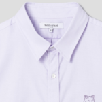 Maison Kitsune Men Contour Fox Head Skate Shirt - Soft Mauve