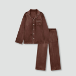 JAJU Mink Fleece Pajama Set – Brown