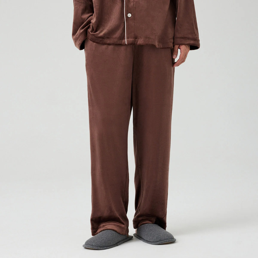 JAJU Mink Fleece Pajama Set – Brown