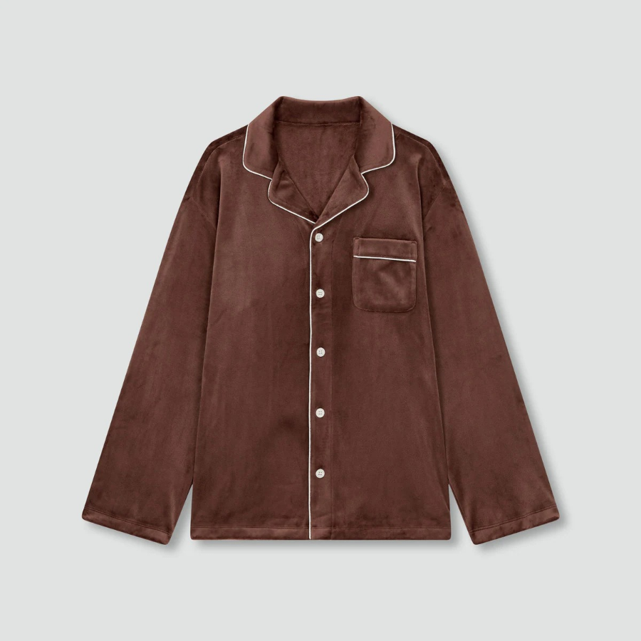 JAJU Mink Fleece Pajama Set – Brown