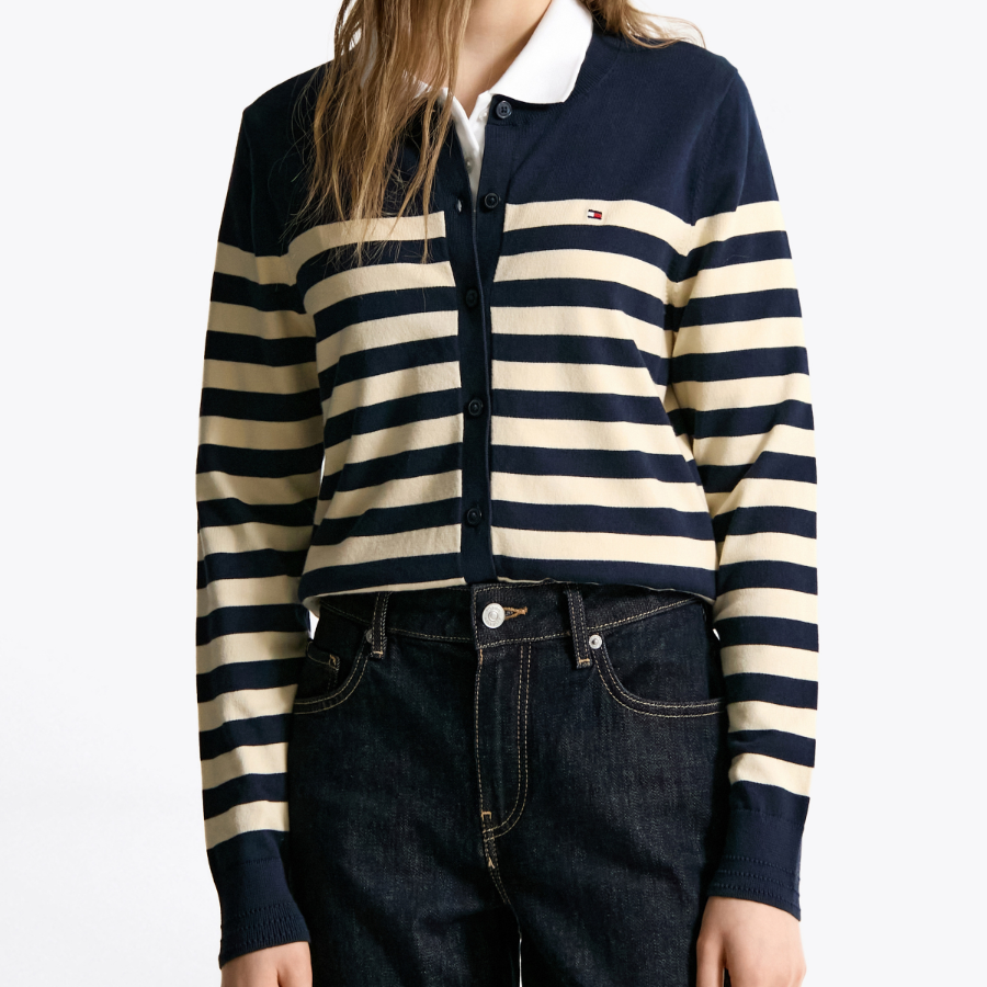 TOMMY HILFIGER [Official Headquarters] Cotton Jersey Stitch Cardigan