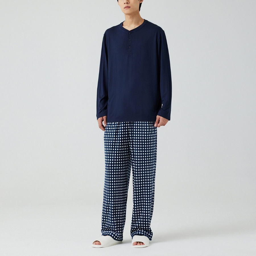 JAJU Mink Fleece Pajama Pants – Light Navy